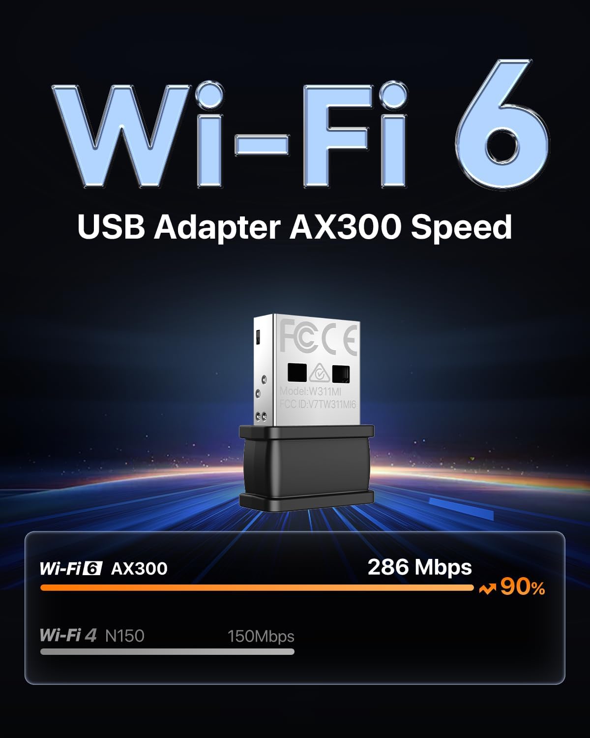 Card Lan Wireless Tenda W311M1 AX300 Wifi 6 - صورة 2 - تندا