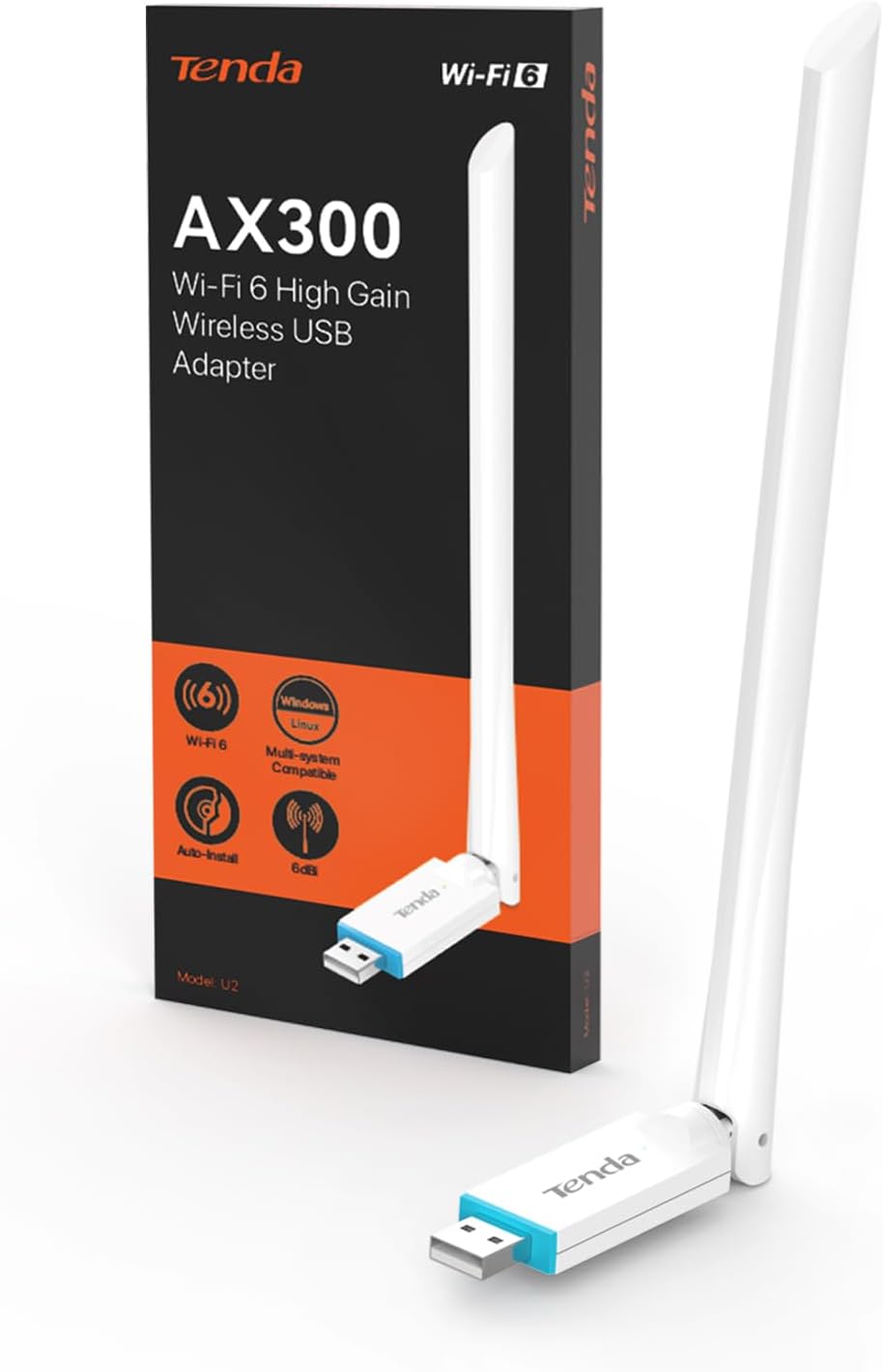 Card Lan Wireless USB Tenda U2 AX300 - صورة 1 - تندا