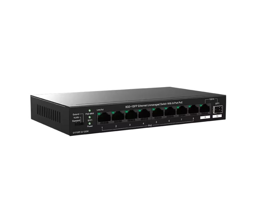 Switch TENDA  9GE+1SFP TEG1110PF-8-120W 8-PORT - صورة 3 - تندا