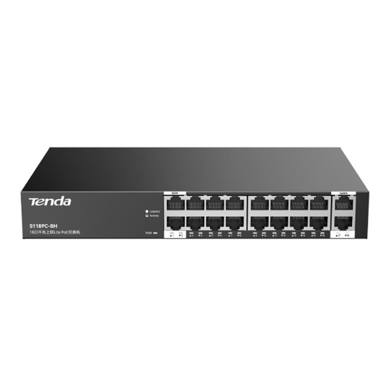 Switch Tenda S118PC-BH Managed 16 Port  10/100/1000