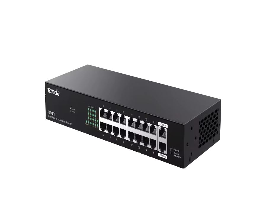 Switch Tenda SG118PC-16 Port POE 10/100/1000 - صورة 2 - تندا