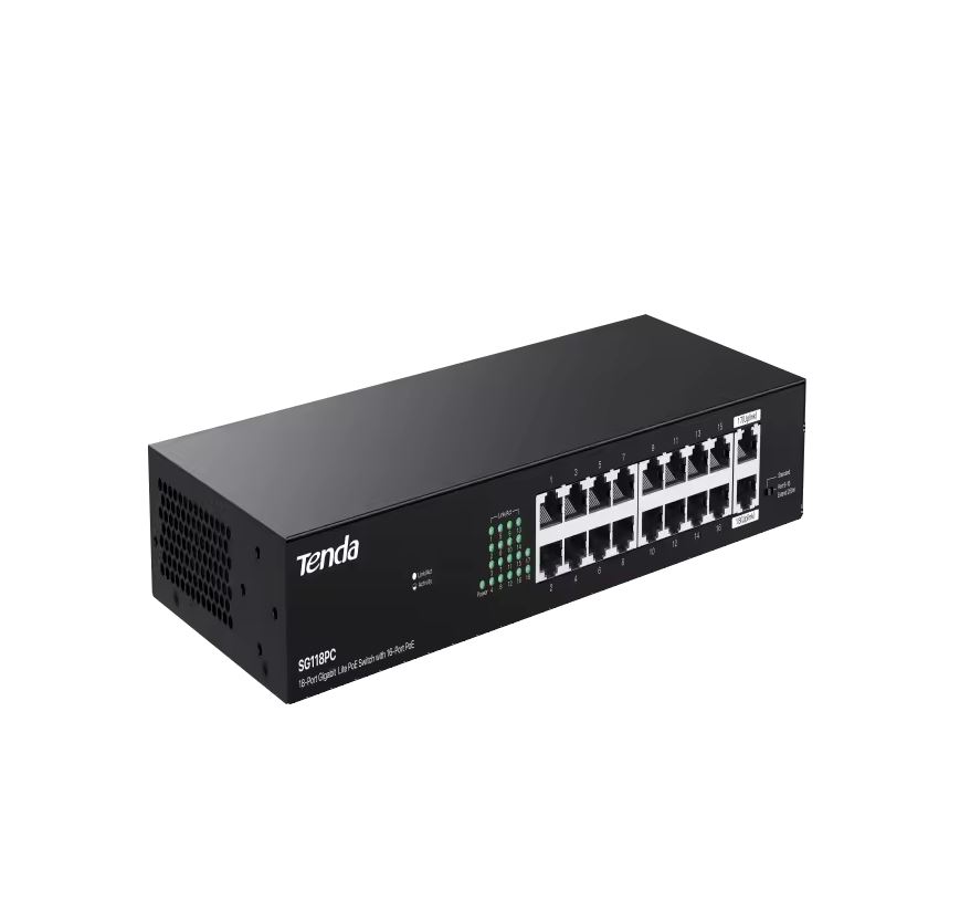 Switch Tenda SG118PC-16 Port POE 10/100/1000 - صورة 4 - تندا