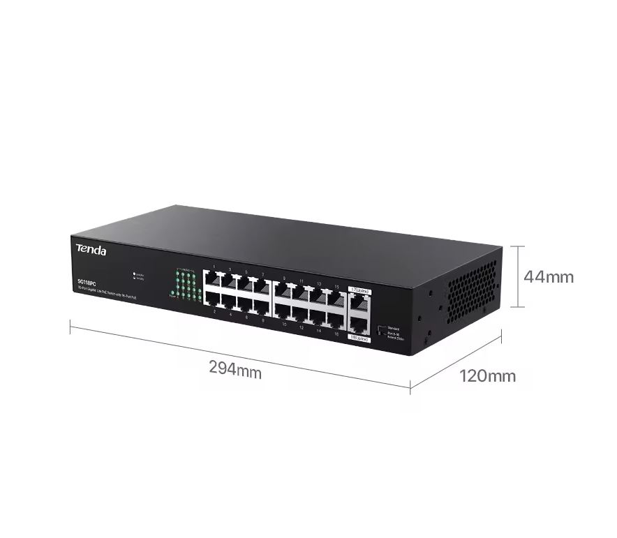 Switch Tenda SG118PC-16 Port POE 10/100/1000 - صورة 5 - تندا